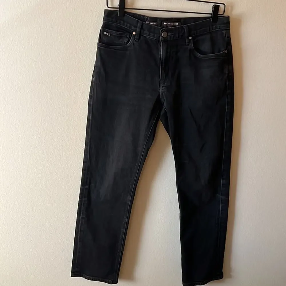 Michael Kors Grant Classic-Fit Stretch Faded Black Jeans 29/30